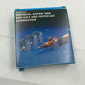 Vintage Acrylic Salt and Pepper Napkin Rings